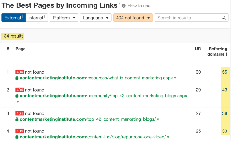 Broken link building