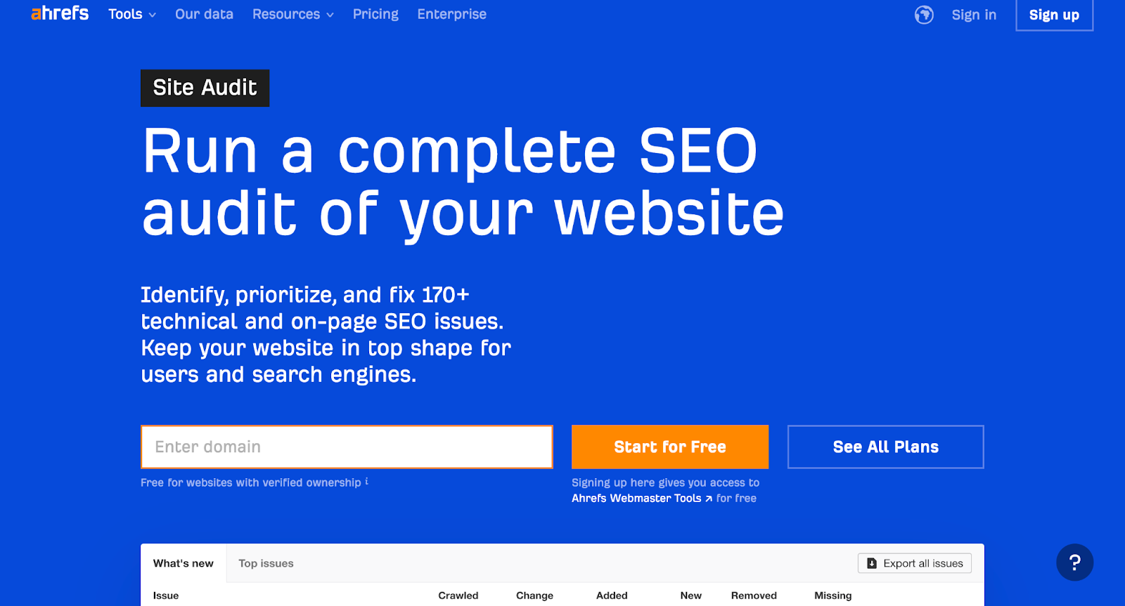 ahrefs homepage
