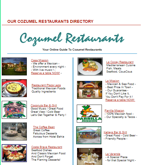 Links from directories