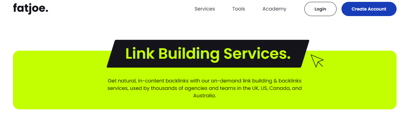 FATJOE Link Building Services.