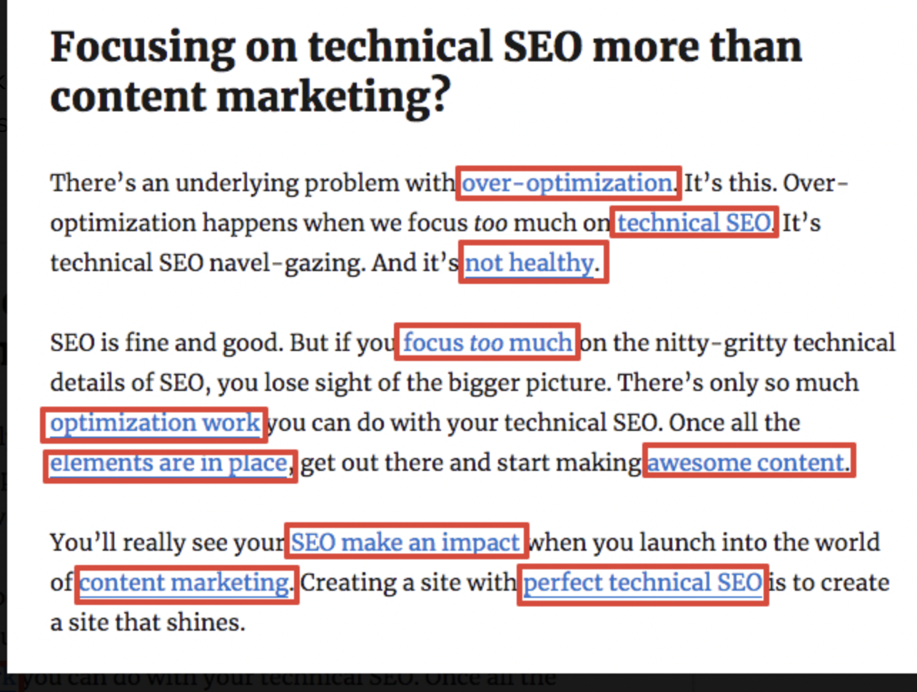 link stuffing example