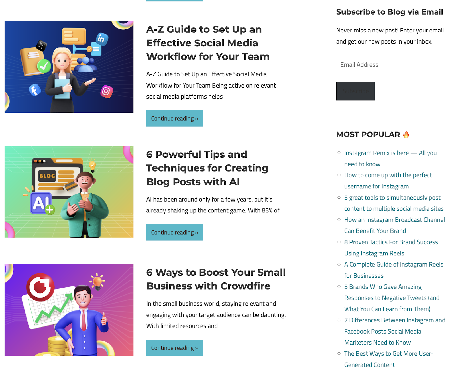 Sidebar Links.