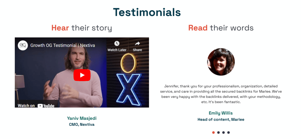 Testimonials of GrowthOG