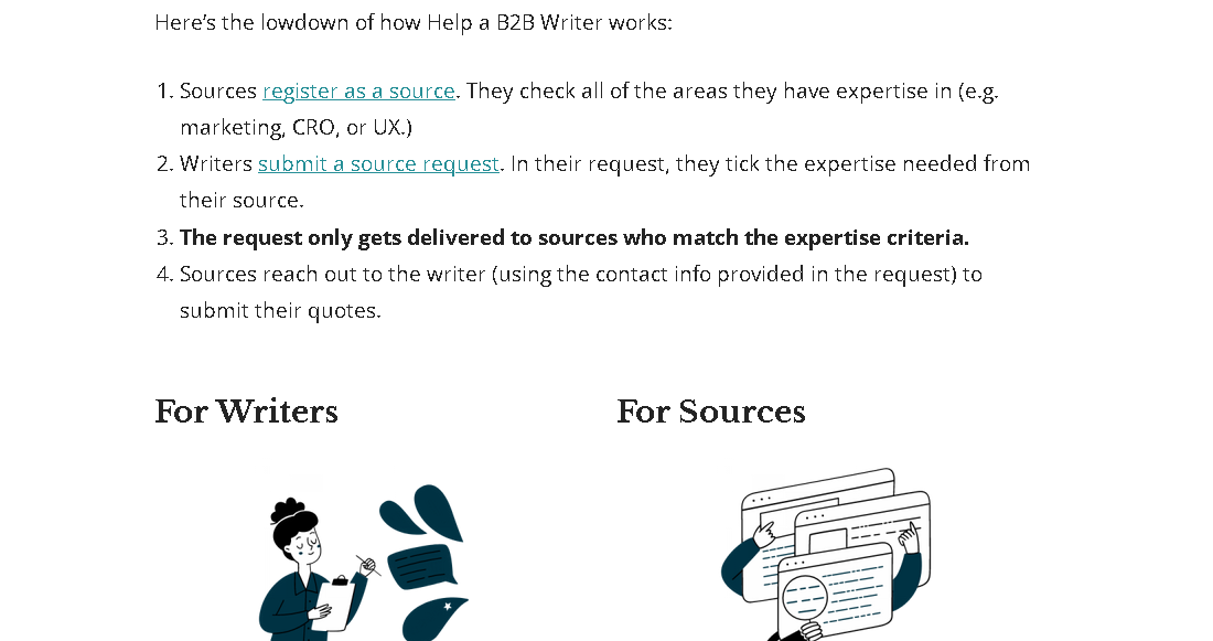 B2B Writer offers great opportunities for SaaS link building.