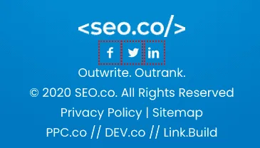 Typical website footer example