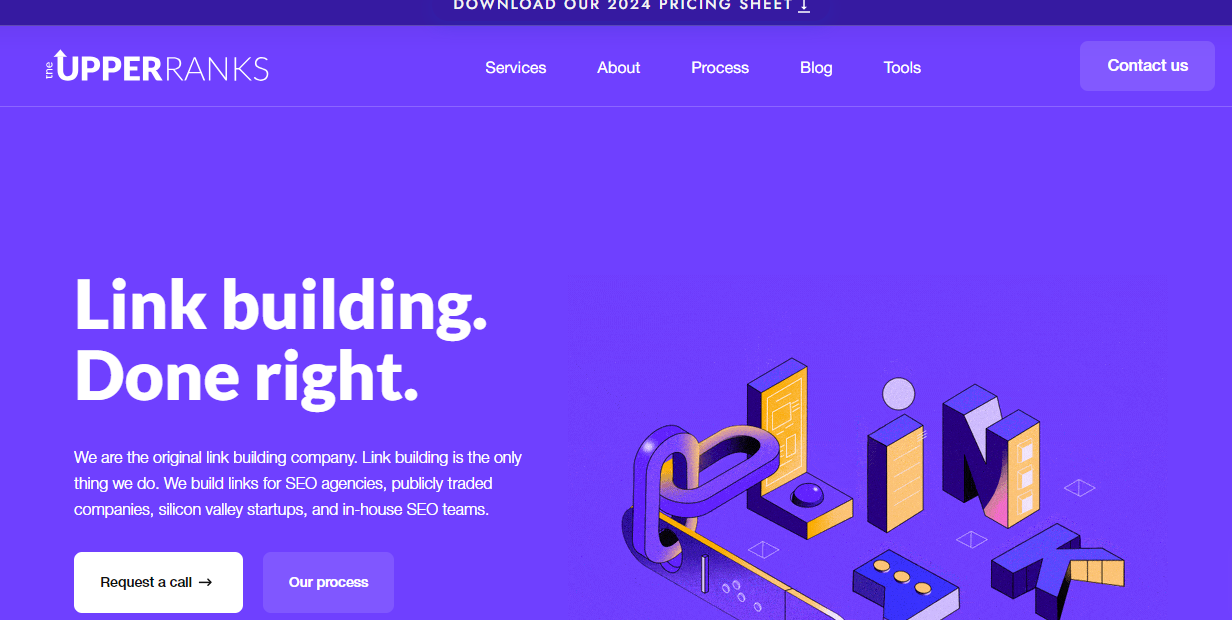 The UpperRanks link building services.