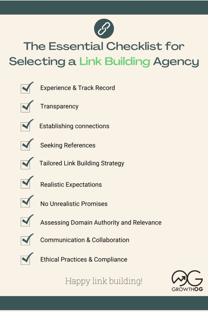 link building agency checklist