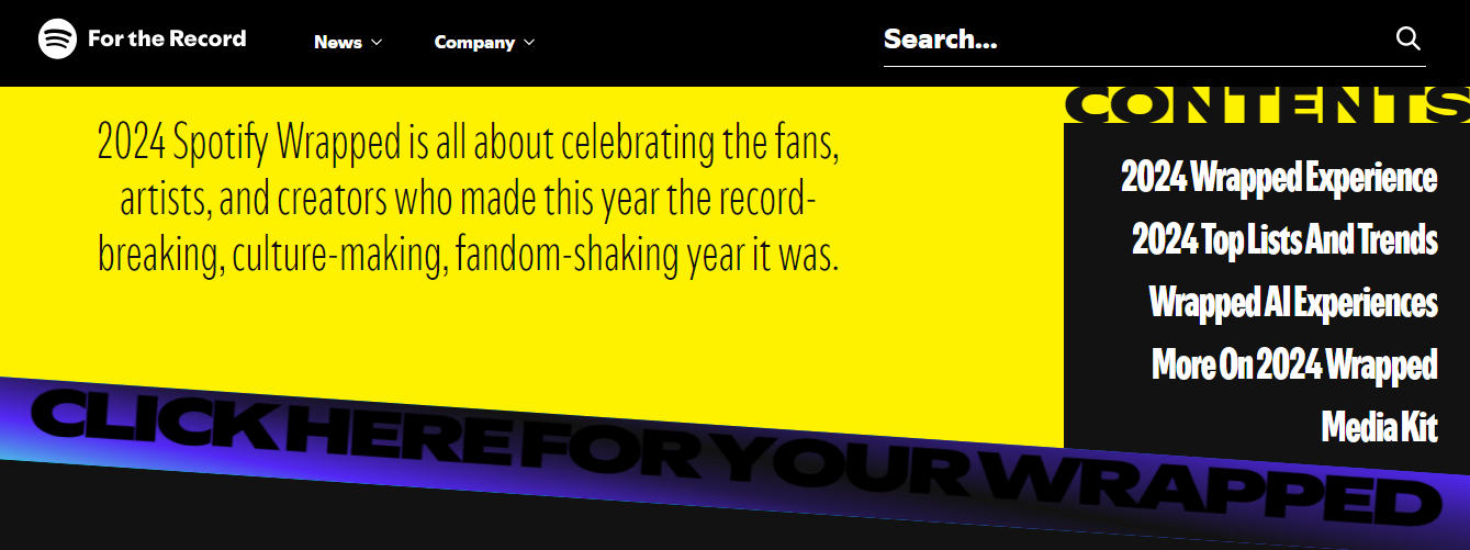 Spotify Wrapped Content