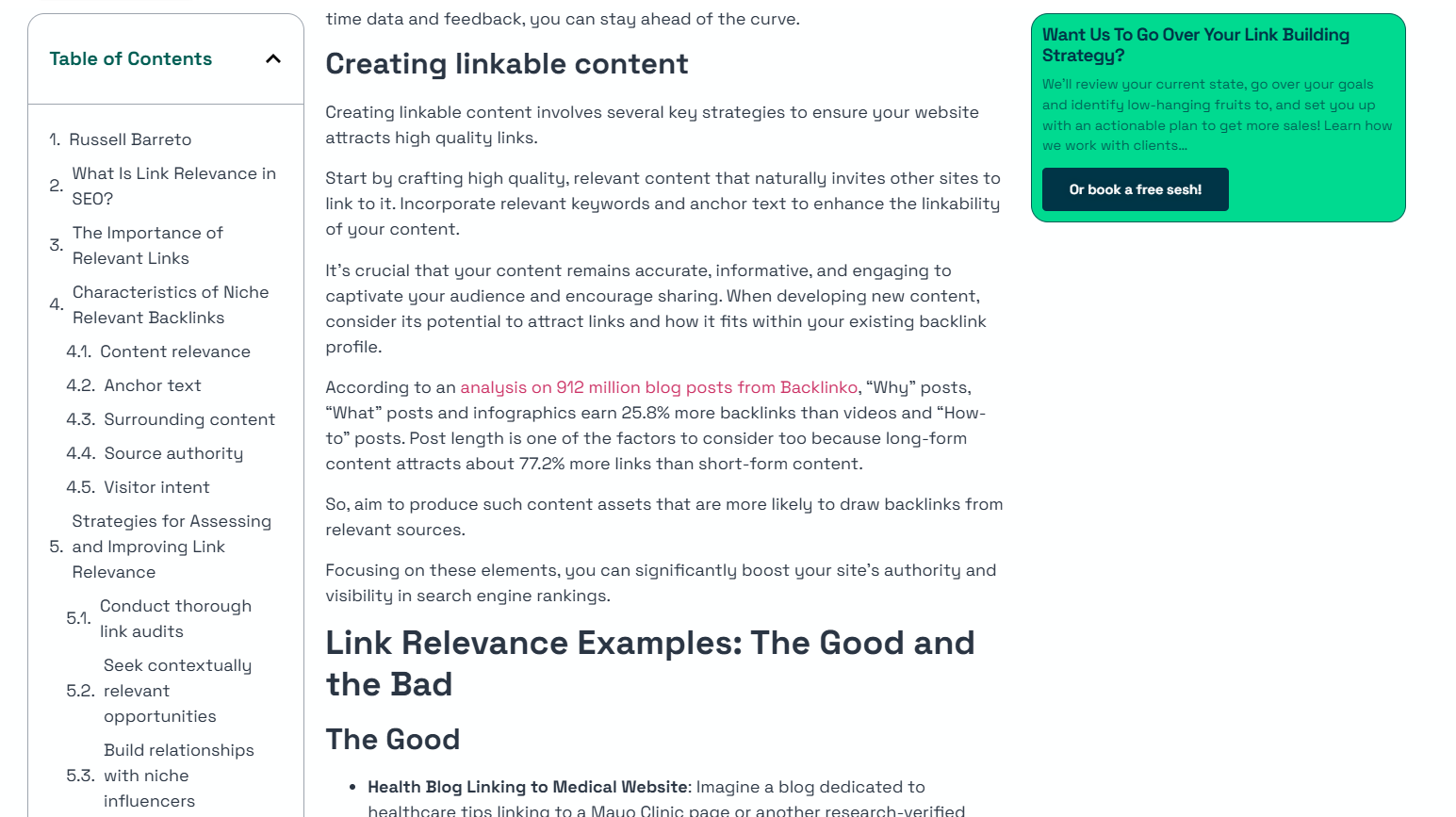 Best practices for a quality backlink