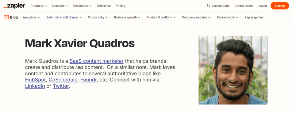 zapier blog post by-line