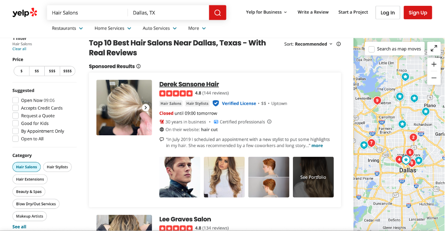 List your business with Yelp