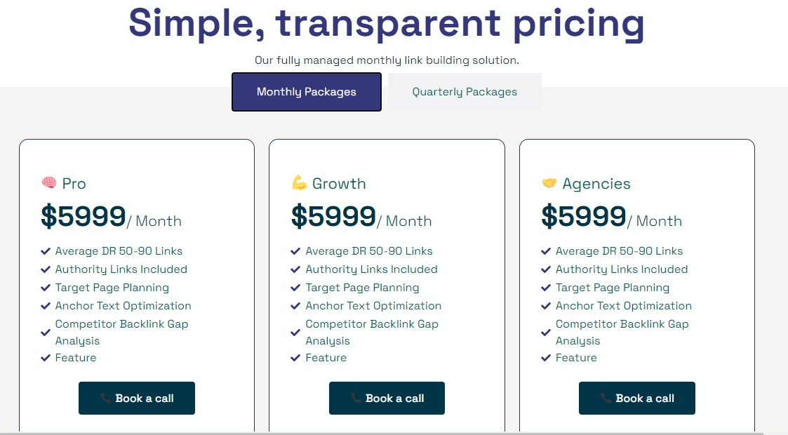 GrowthOG Simple, Transparent Pricing Structure.
